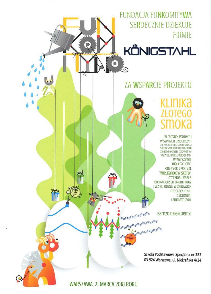 KönigStahl - Wspieramy Klinikę Złotego Smoka Fundacji FUNKOMITYWA